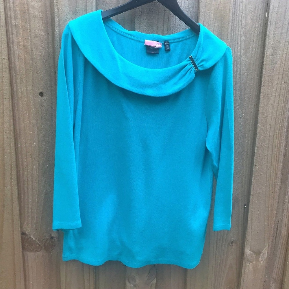 Elegant Aquamarine Casual Shirt- Size XL-